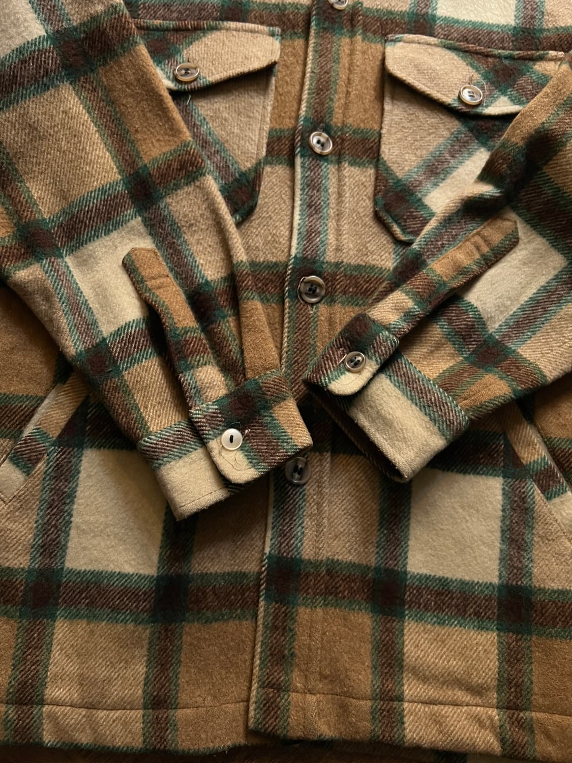 [L]90's VAN JAC 타탄체크 울 셔츠 자켓 상품이미지5