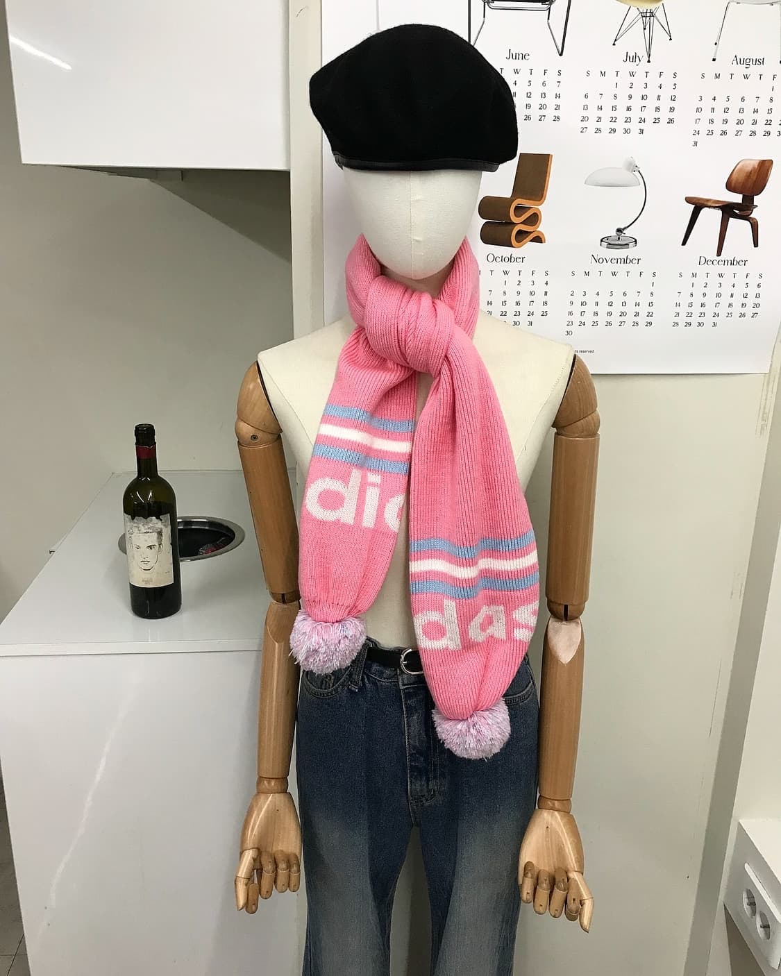 아디다스 배색 머플러 목도리 상품이미지4