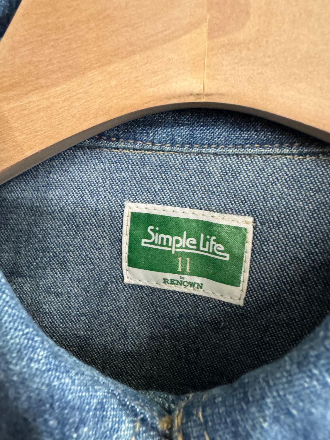 Simple Life 빈티지 여성 웨스턴 이글자수 데님셔츠 상품이미지3