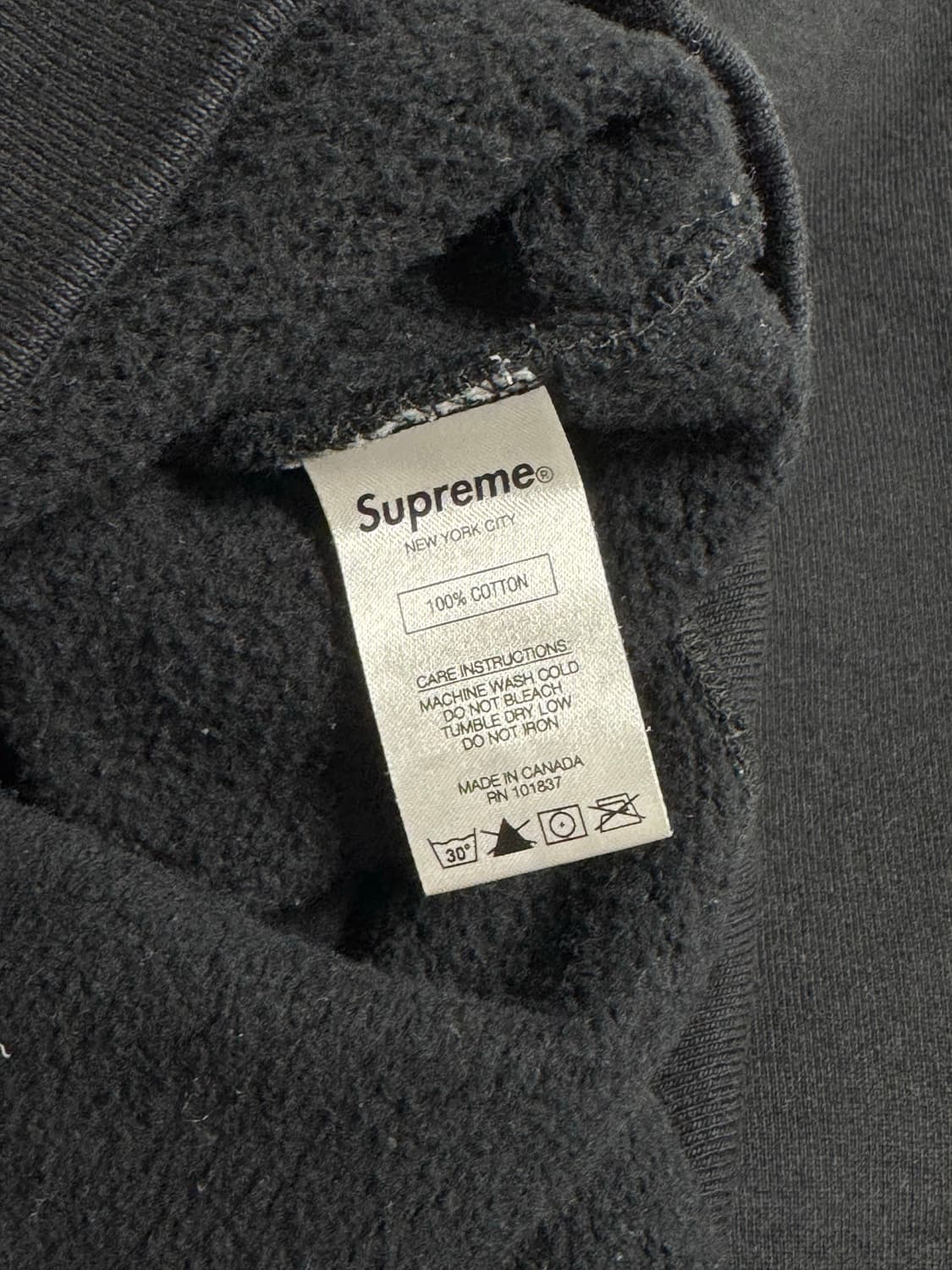 슈프림 스몰 로고 맨투맨 BLACK (M) 상품이미지5