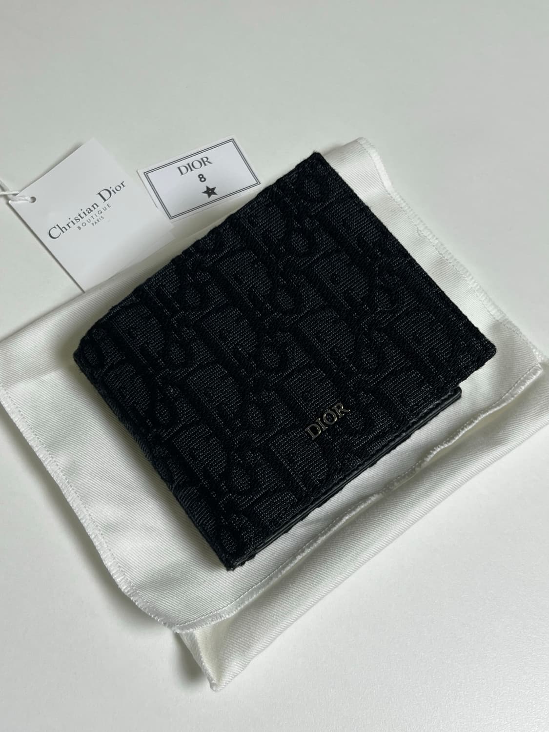 [정품] 디올 오블리크 반지갑 블랙 상품이미지3