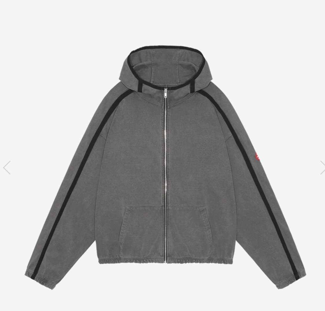 Cav Empt 카브엠트 오버다이 테이프 라이트 집 후드 차콜 24FW 상품이미지1