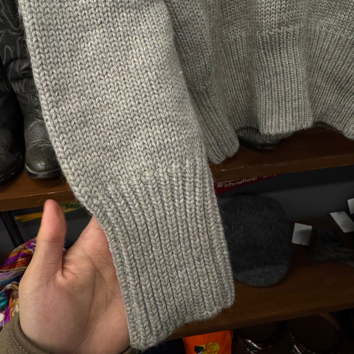 90s 폴로 랄프로렌 헤비 울 클래식 프레피 와펜 럭비 니트 N231 상품이미지5