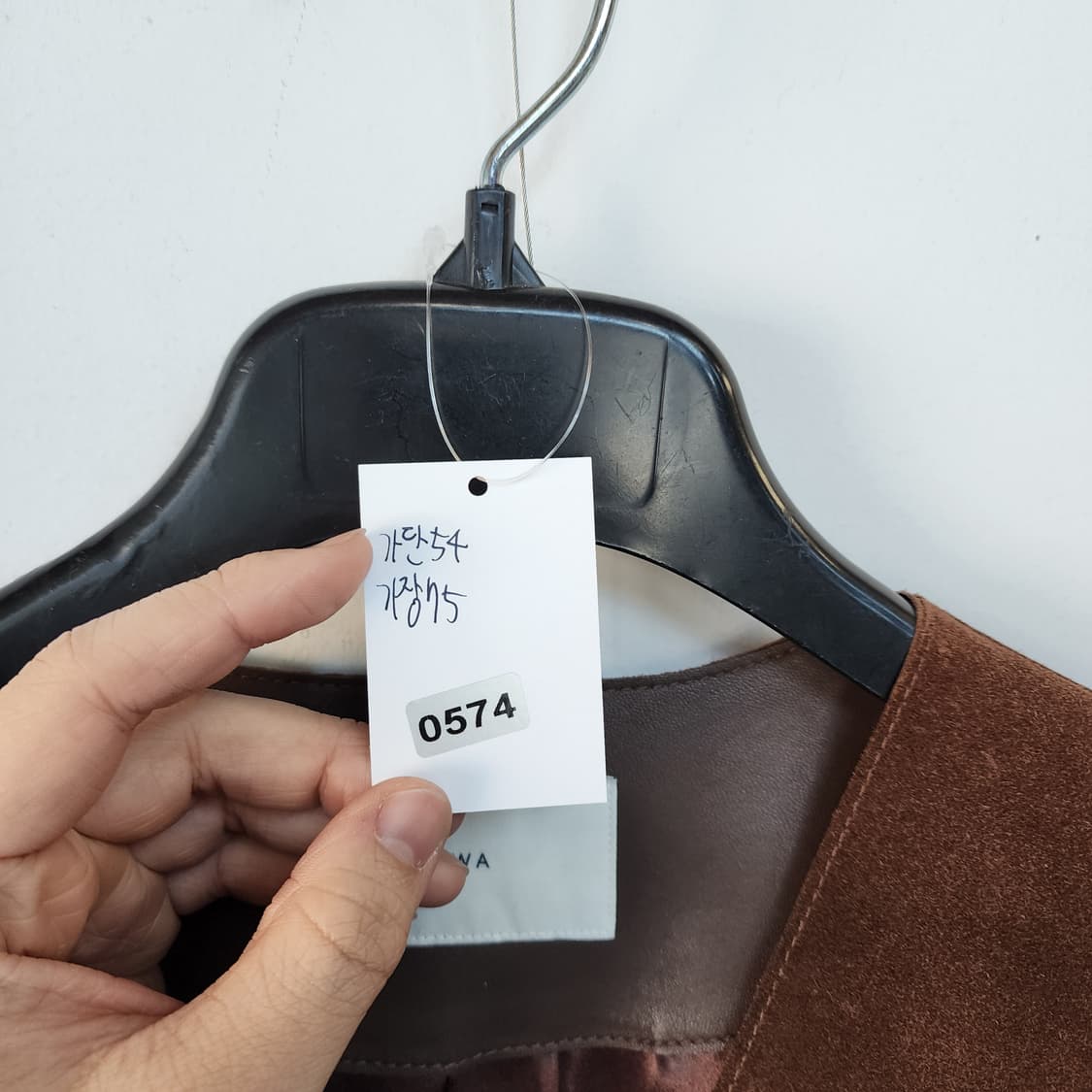 SIHWA 브라운 양가죽 더블 버튼 자켓 상품이미지8