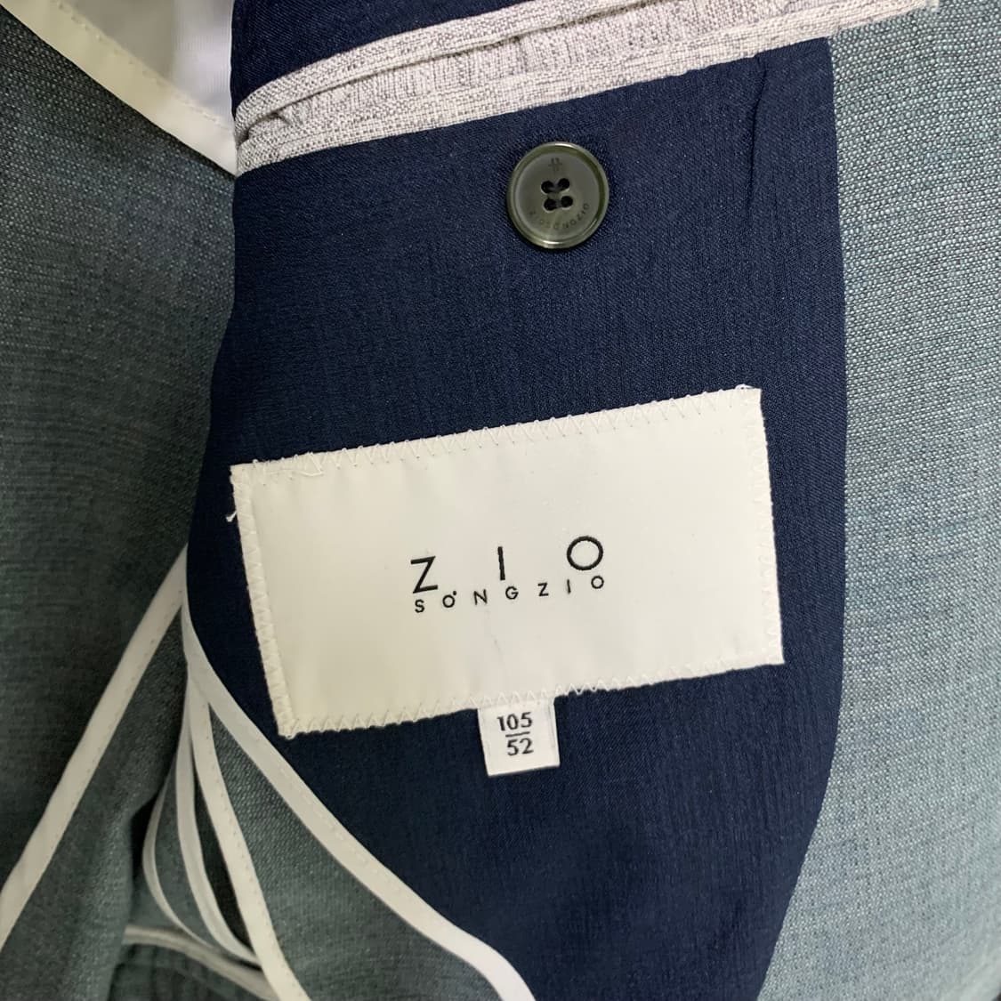 지오송지오 민트그레이 여름 슬림핏 블레이저 싱글 버튼 자켓 105 상품이미지9