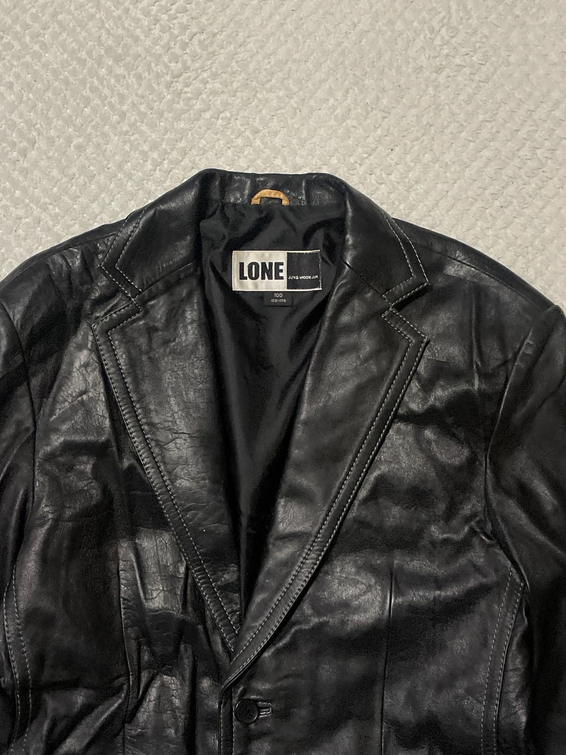 Juun.J 준지 정욱준 LONE 웨스턴 무드 램스킨 양가죽 레더 자켓 상품이미지4