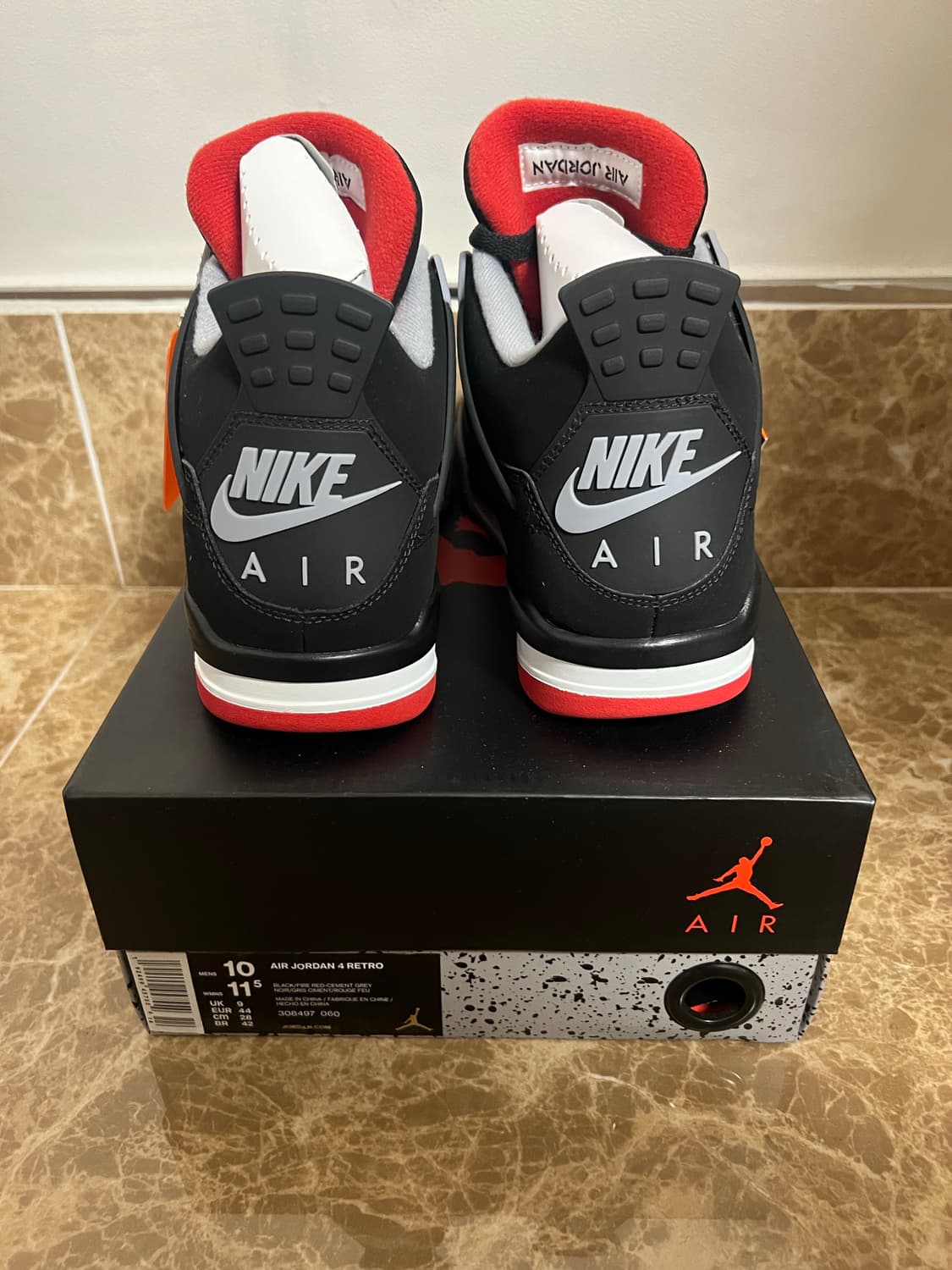 Air Jordan 4 Retro Bred 2019 280 완전 새상품 상품이미지3
