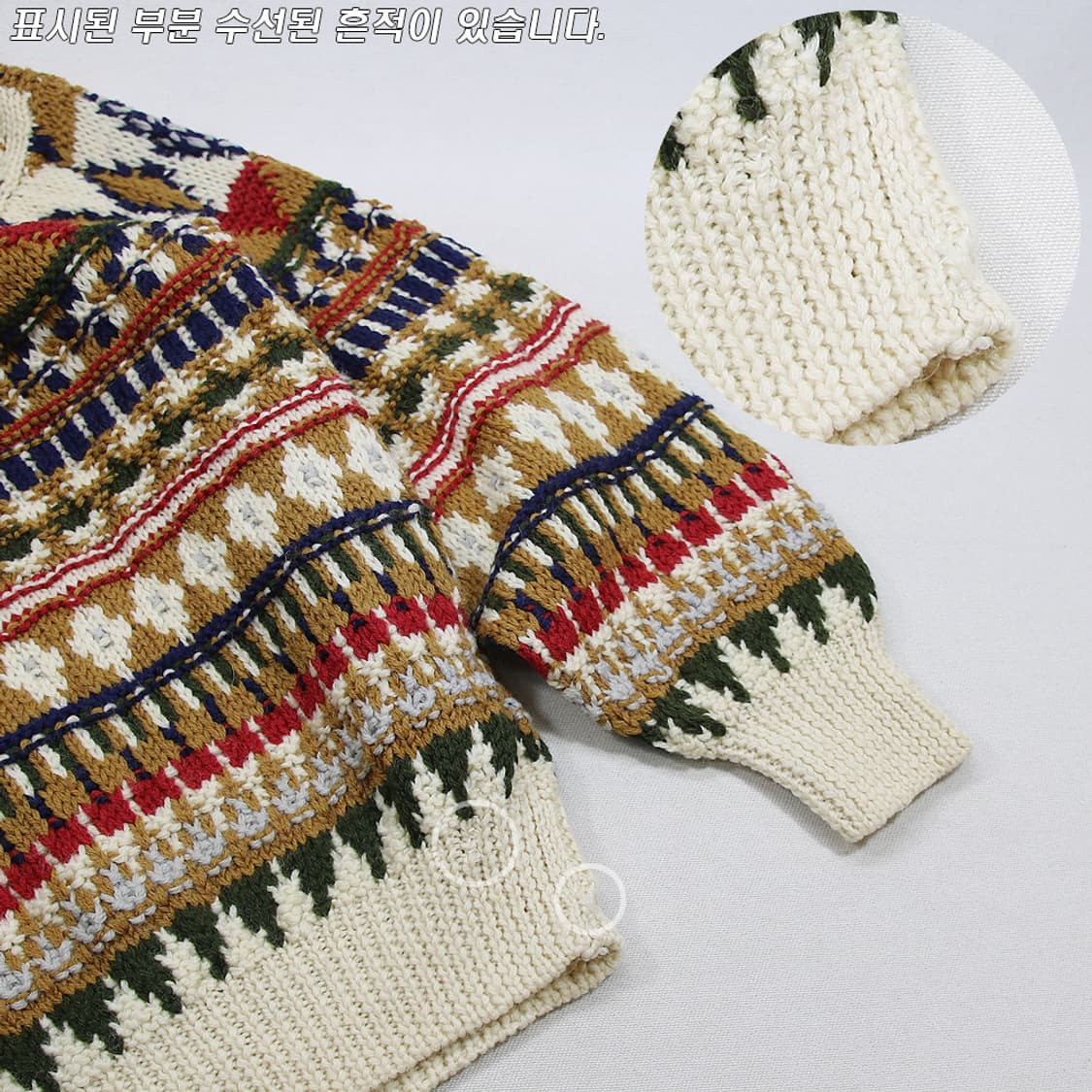 (착용컷) URBAN CITY 울 패턴 니트 (남성용 105) 상품이미지6