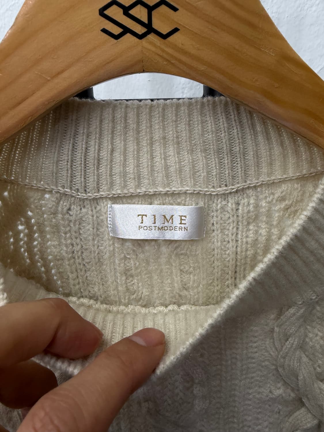 정품) TIME 타임 한섬 케이블 니트 스웨터 90F 상품이미지5