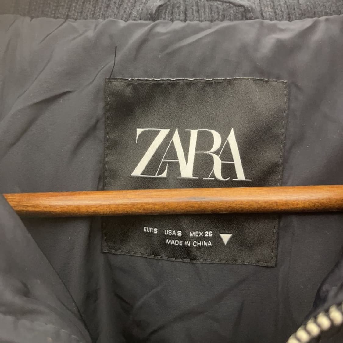 자라 락시크 지퍼 콘트라스트 항공점퍼 봄버 자켓 S C07505 상품이미지5