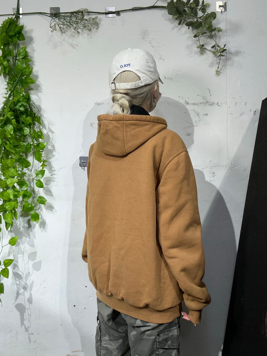 칼하트 베이지 써멀 된장 후드집업 S 상품이미지3