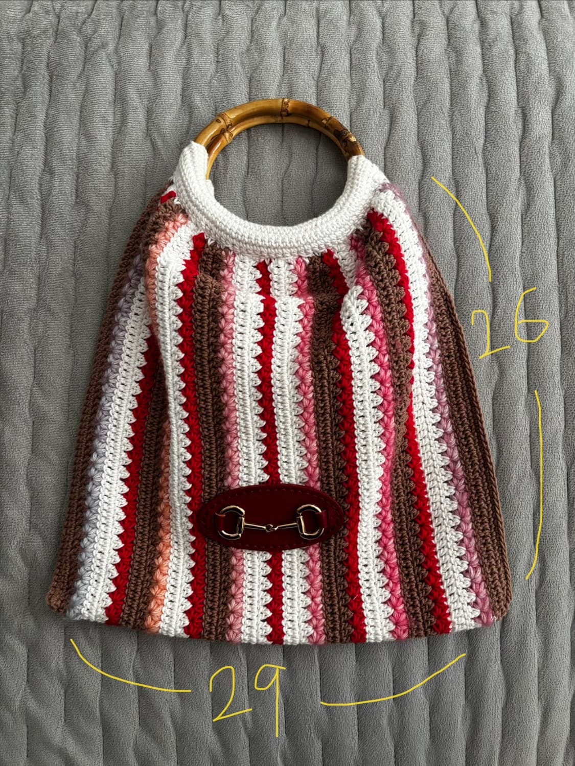 핸드메이드 코바늘 뜨개백 (구찌 홀스빗 무드) 상품이미지5