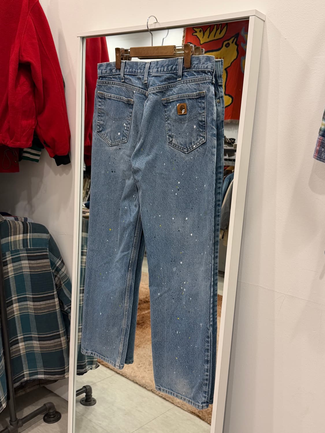 90-00s Carhartt 칼하트 페인팅 데님 팬츠 (36inch) 상품이미지6