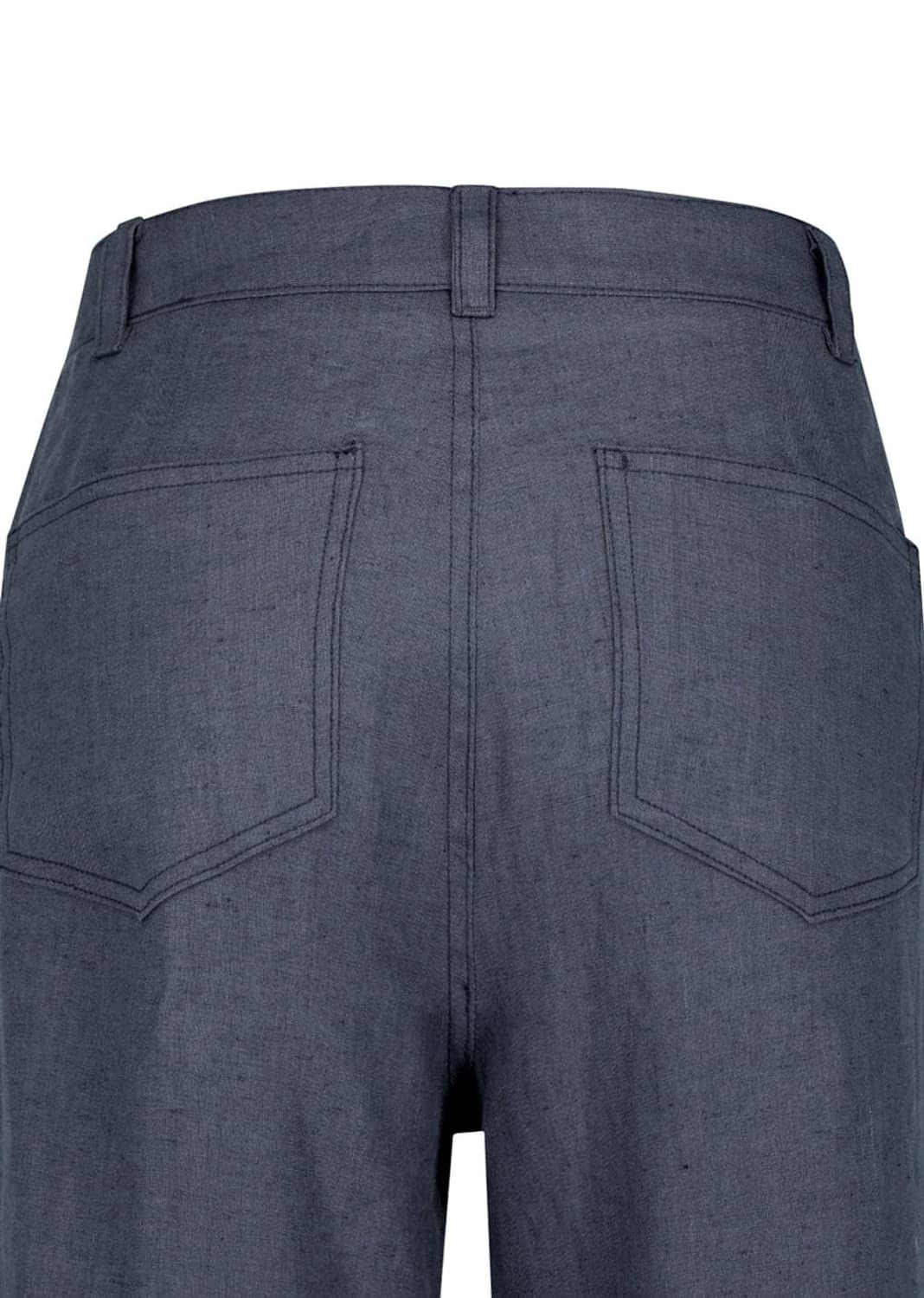 아모멘토 린넨 스트레이트 팬츠 블루 L 상품이미지5