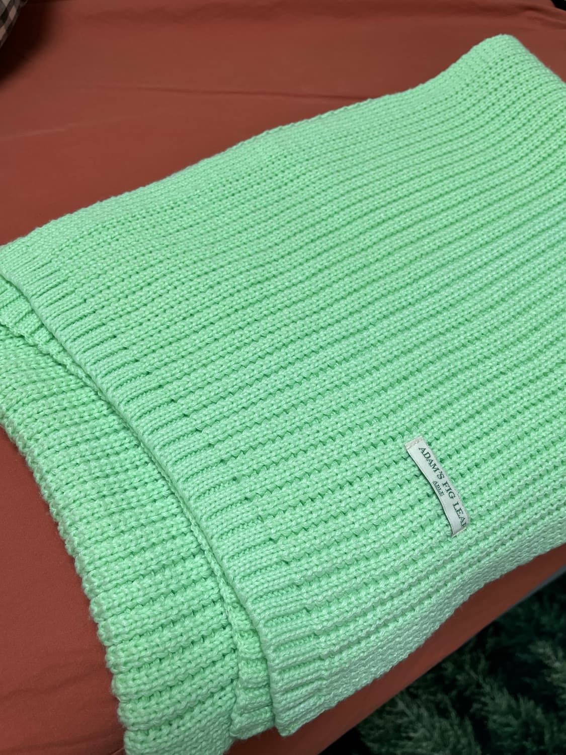 Adam's Fig Leaf 메론색🍈 니트 머플러 목도리 상품이미지6