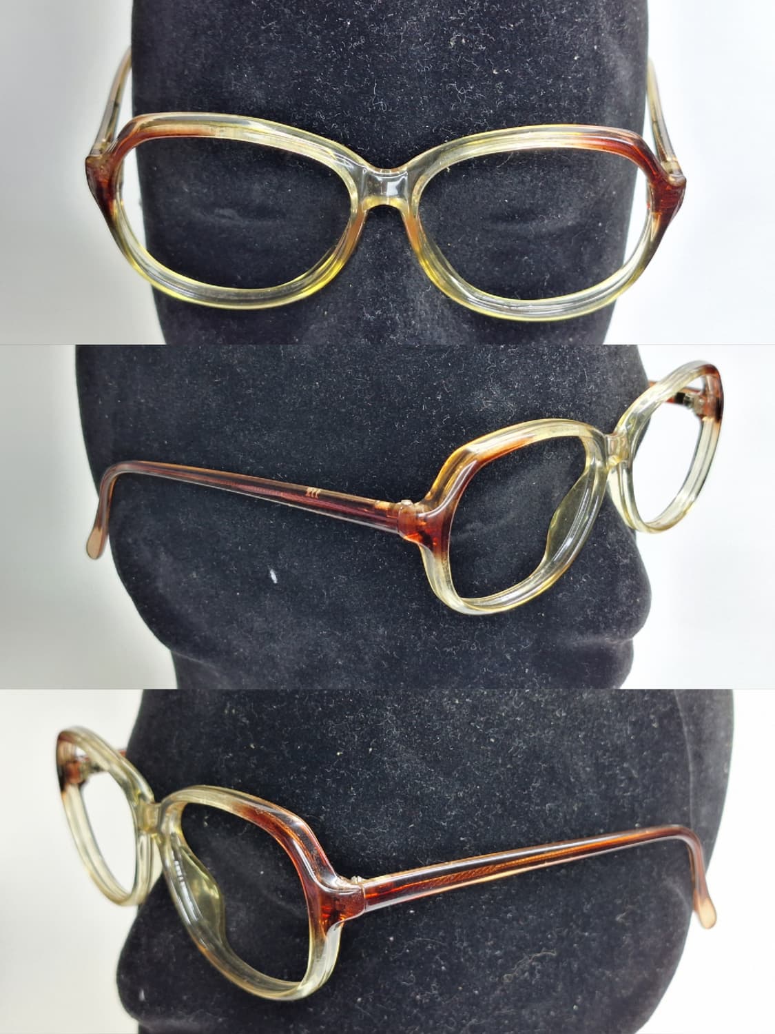 90s 일본 빈티지 샴페인 옐로우 브라운 안경테 모델 116 /수입 패션 상품이미지5