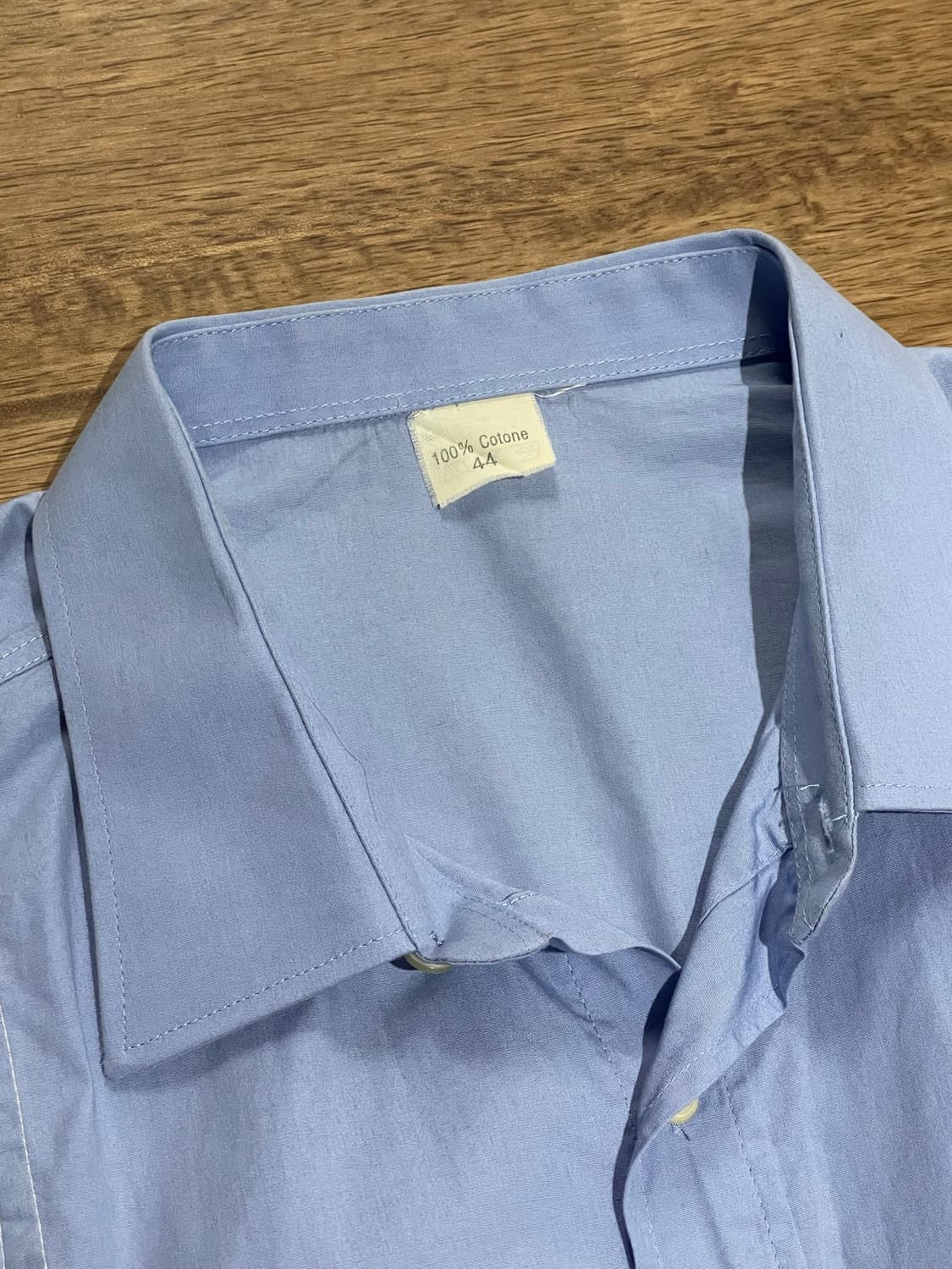 블루 베이지 배색 셔츠 상품이미지6