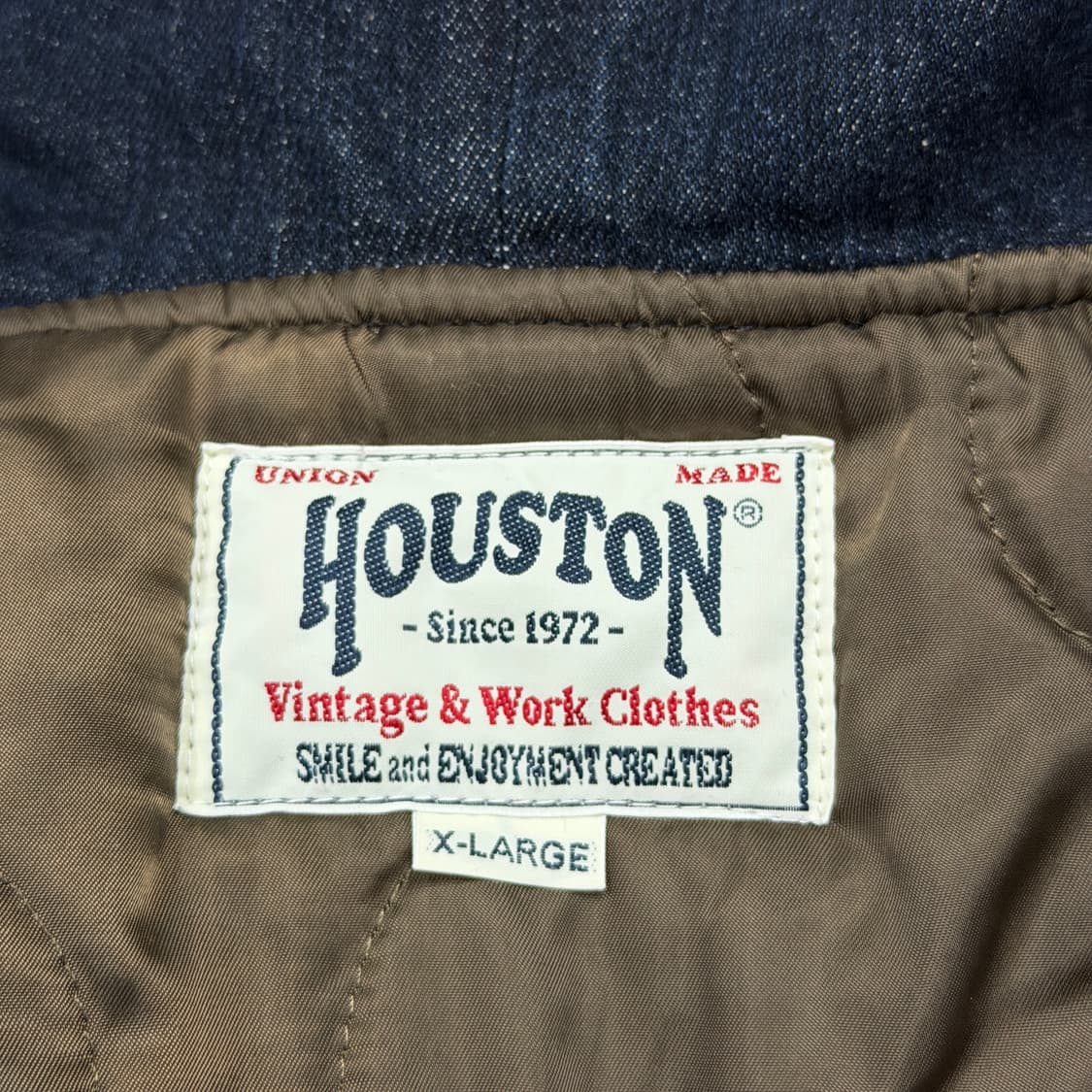 HOUSTON 휴스턴 데님 누빔 후드 자켓 XL 상품이미지5