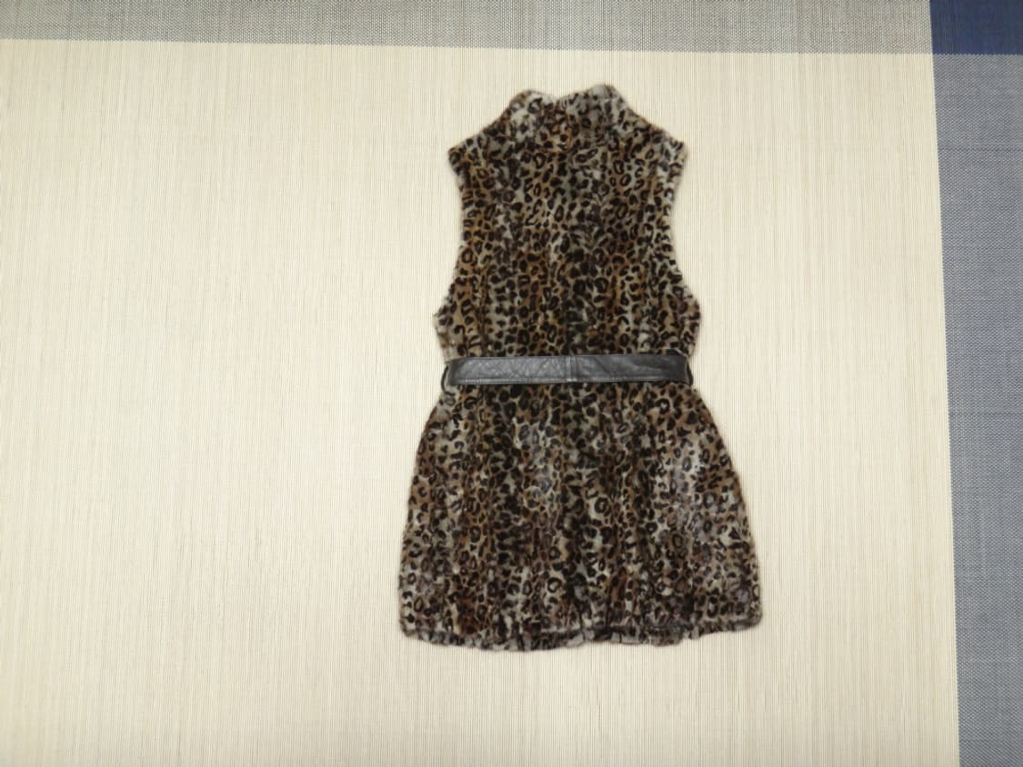 (55size) 카시바디 표범무늬 리얼 밍크 베스트 상품이미지2