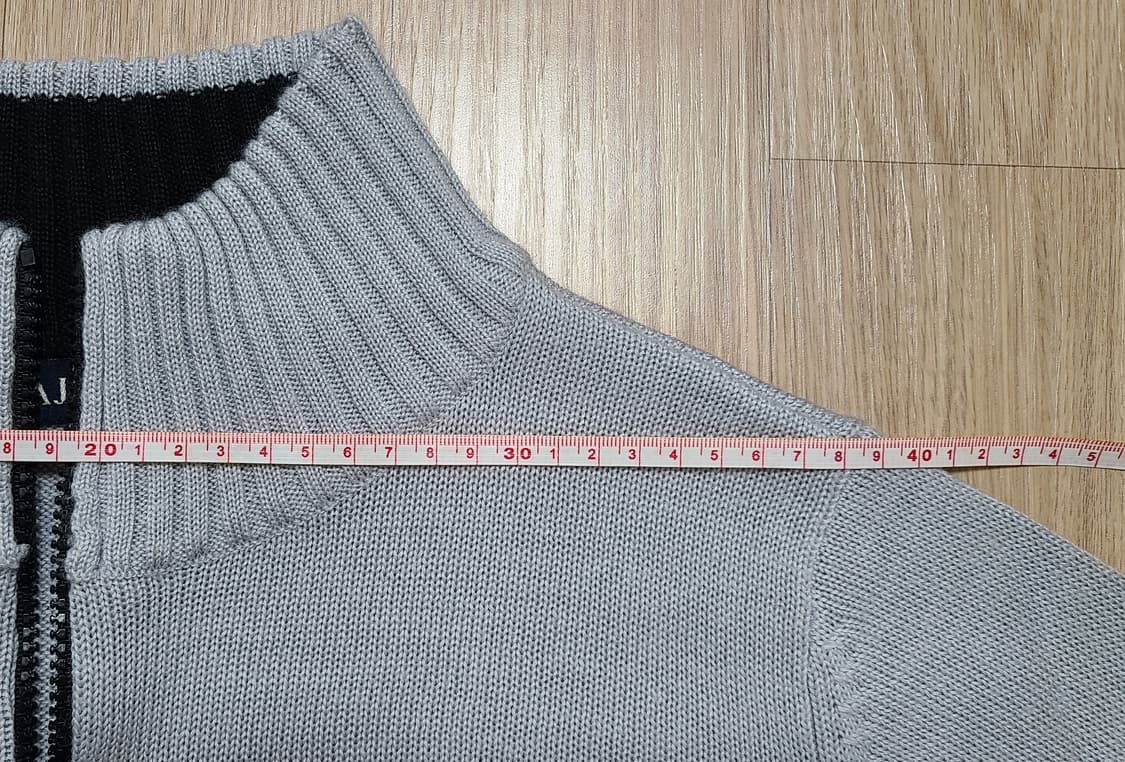 Armani Jeans 100% 라나 울 집업 M 95 라이트그레이 상품이미지6