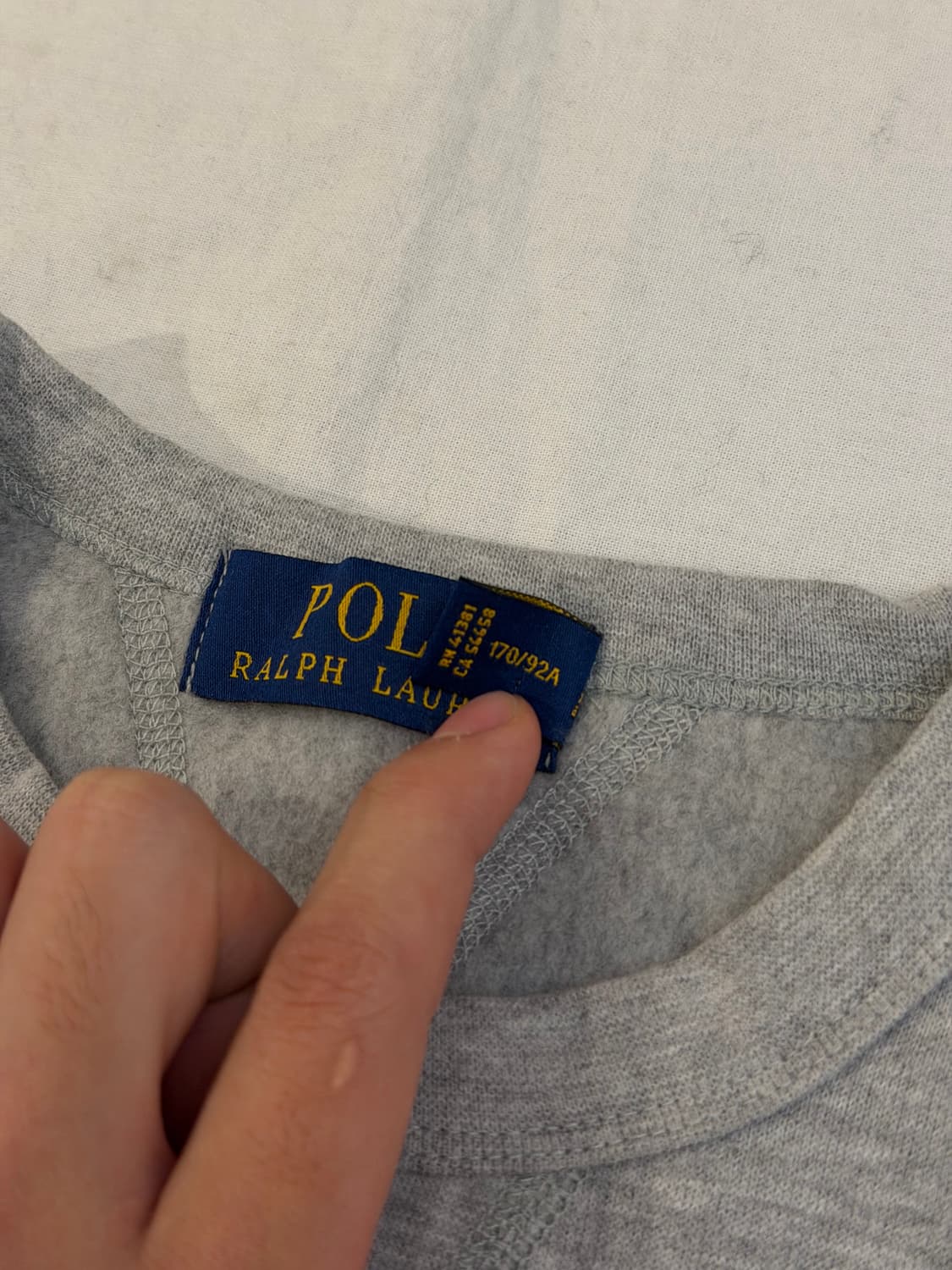 새상품급 폴로 랄프로렌 신형 맨투맨 스웻셔츠 그레이 상품이미지4