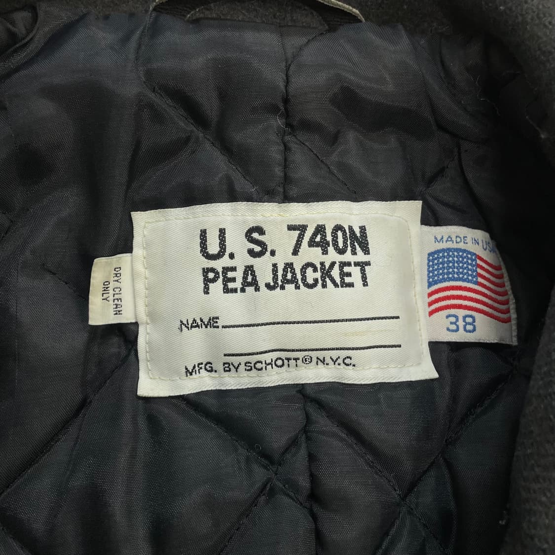 쇼트 Schott U.S 740n 울 멜튼 피 코트 상품이미지6