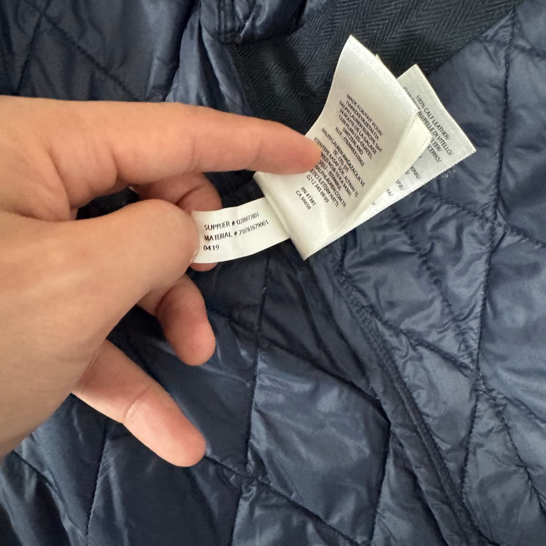 폴로랄프로렌 퀄팅자켓 M사이즈 상품이미지5