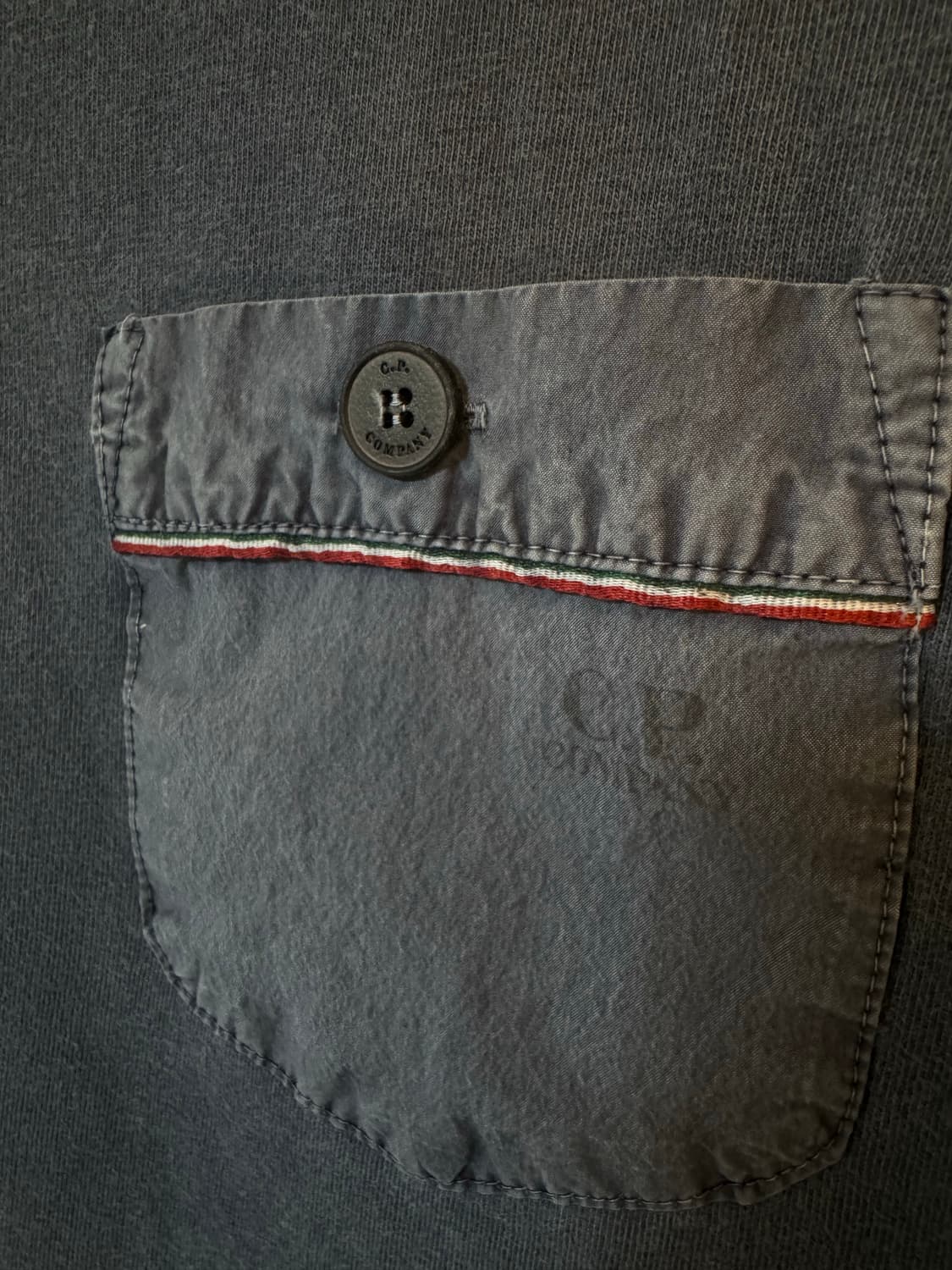 [XL]CP컴퍼니 포켓 워싱 반팔티 피그먼트 블루 상품이미지4