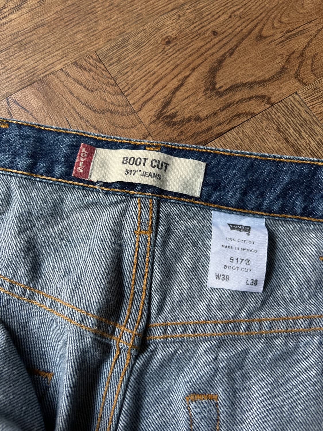 [38]00's 리바이스 USA 517 멕시코제 플레어핏 데님 팬츠 상품이미지4