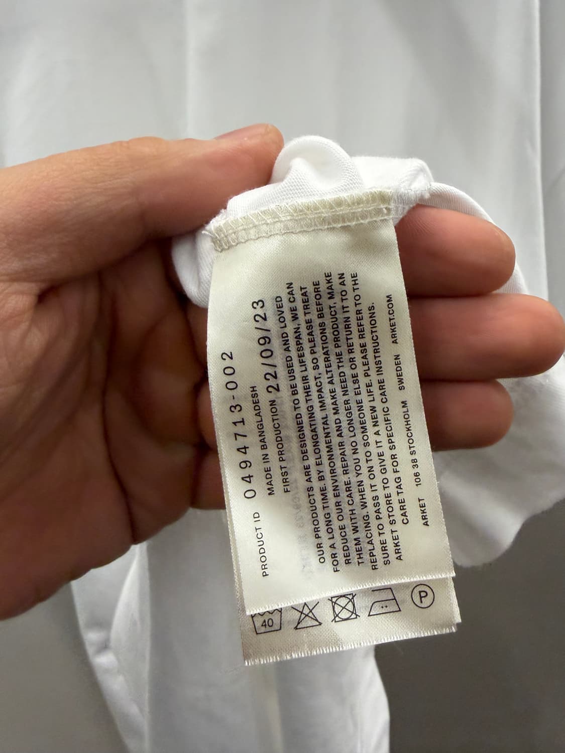  아르켓 화이트 코튼 티셔츠 XL 상품이미지5