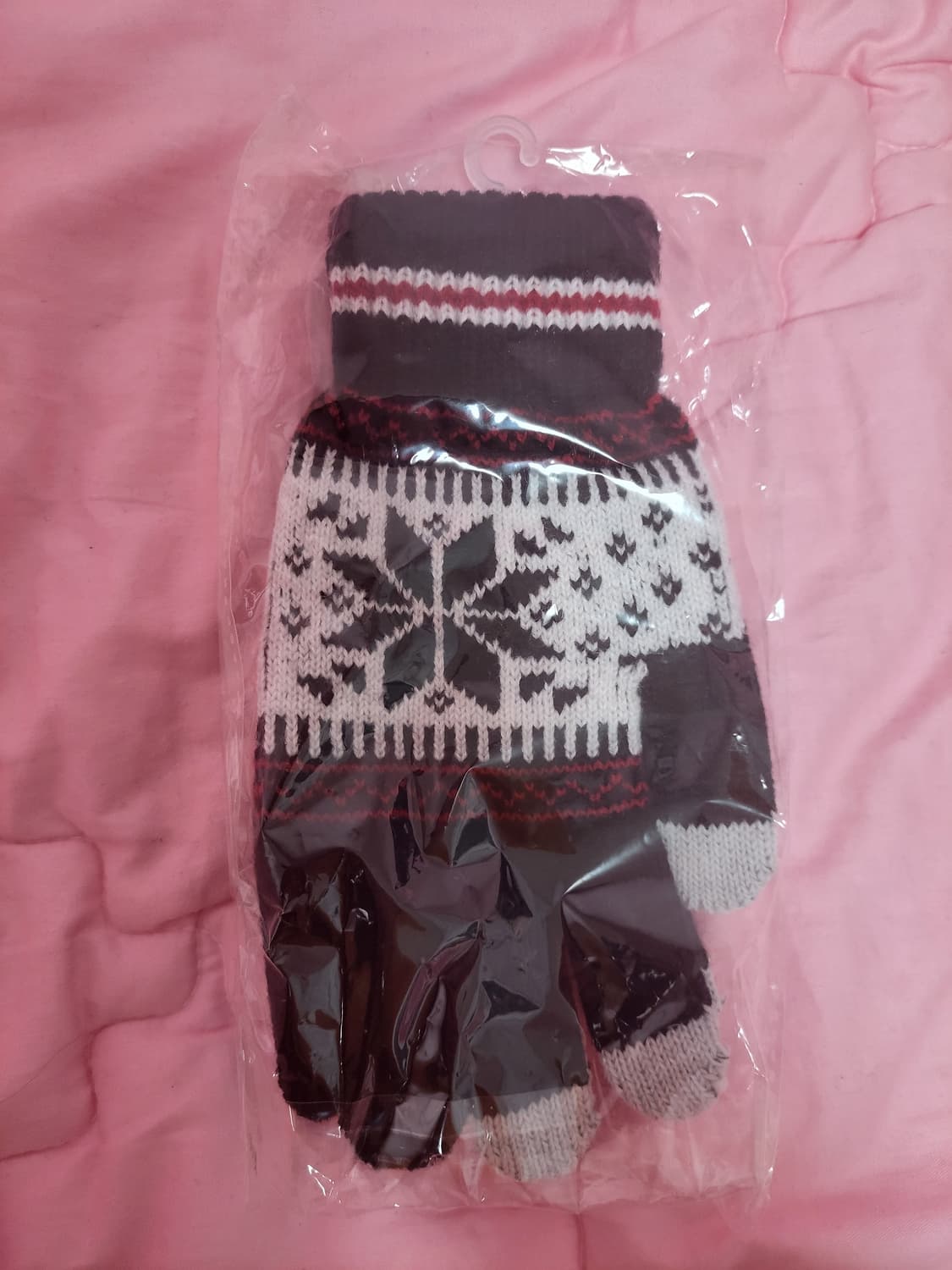 급처새상품!1500원니트 커플 장갑 남녀공용 스마트폰터치가능 톰브라운느낌 상품이미지2