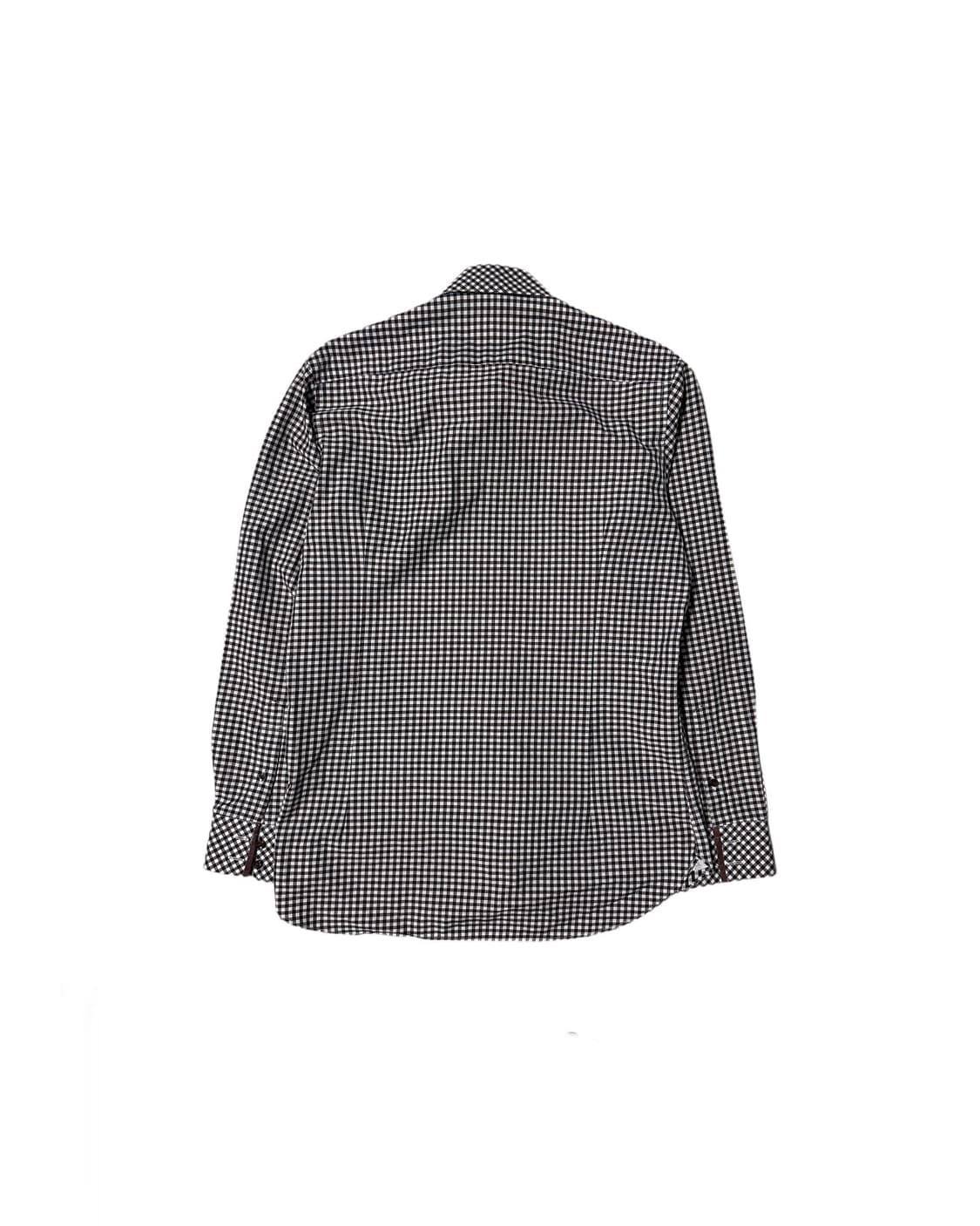 Lanvin 랑방 브라운 체크 슬림핏 셔츠 상품이미지2