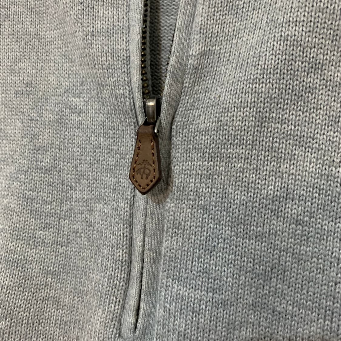 L 브룩스브라더스 수피마 하프 쿼터 반집업 니트 상품이미지3
