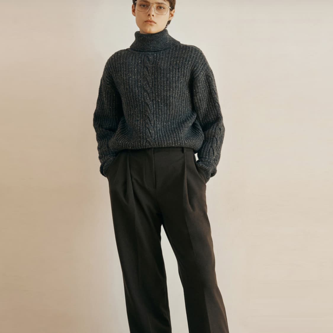 프론트로우(FRONTROW) 원턱 윈터 팬츠 55-66 새상품 상품이미지3