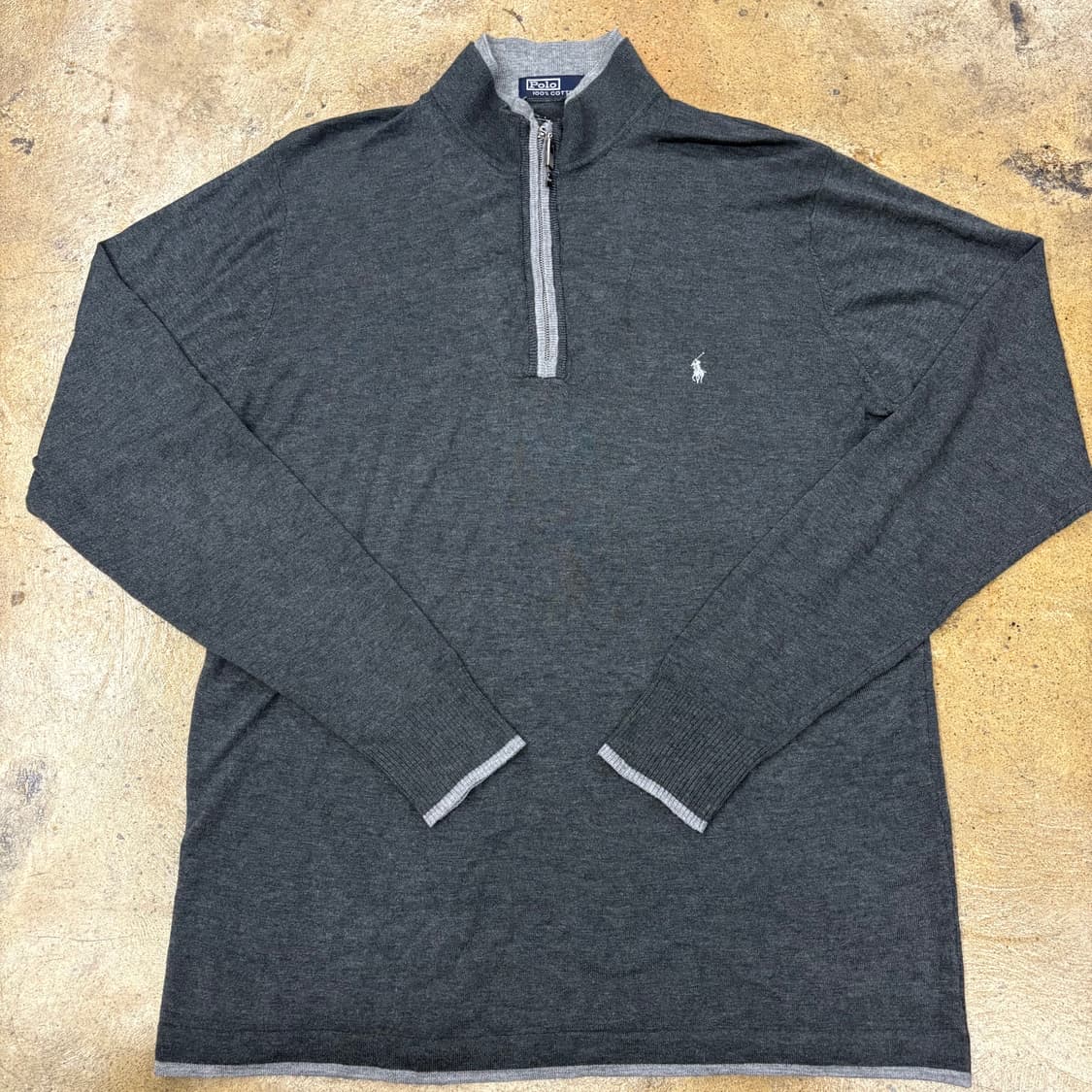 [정품/M] 폴로 랄프로렌 하프집업 니트 차콜 b18 상품이미지2