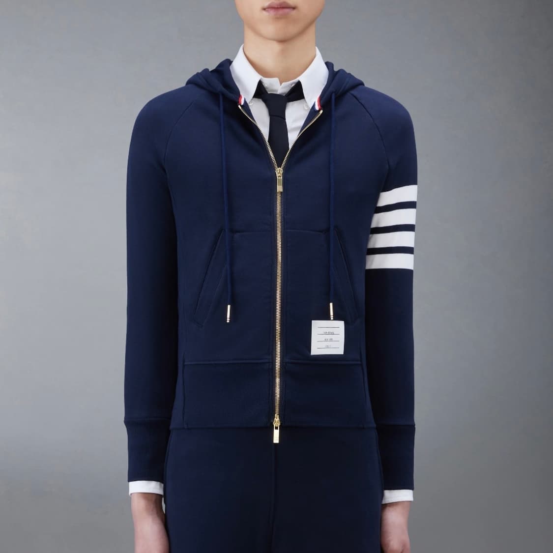 [S급/1] 톰브라운 사선완장 후드집업 네이비 상품이미지9