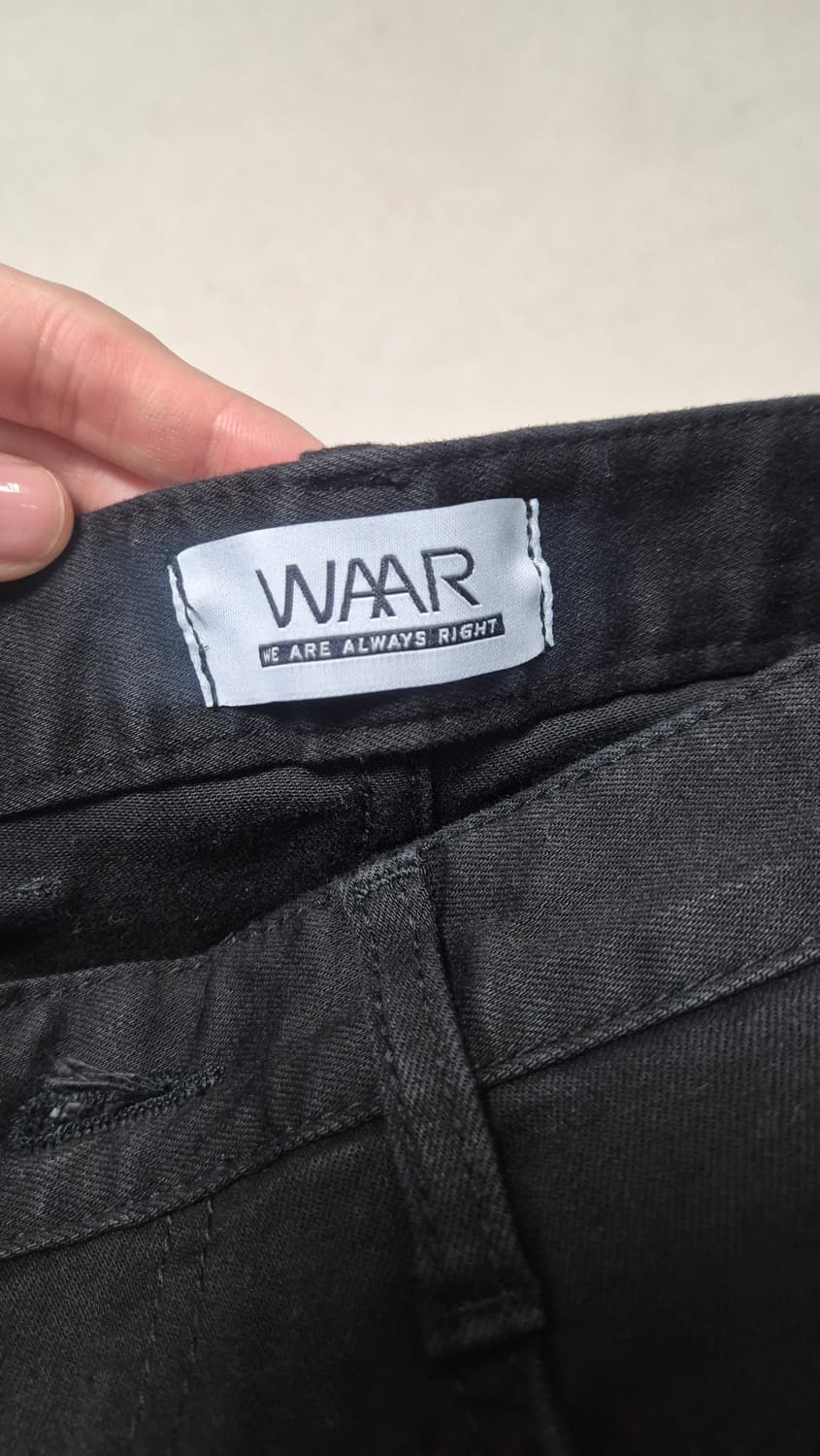 WAAR 부츠컷 데님 팬츠 블랙 상품이미지5