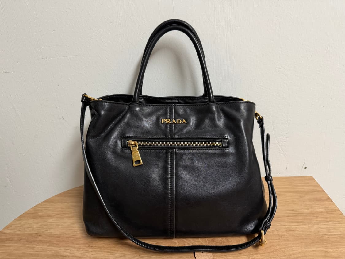 [정품] 프라다 블랙 투웨이백  상품이미지1