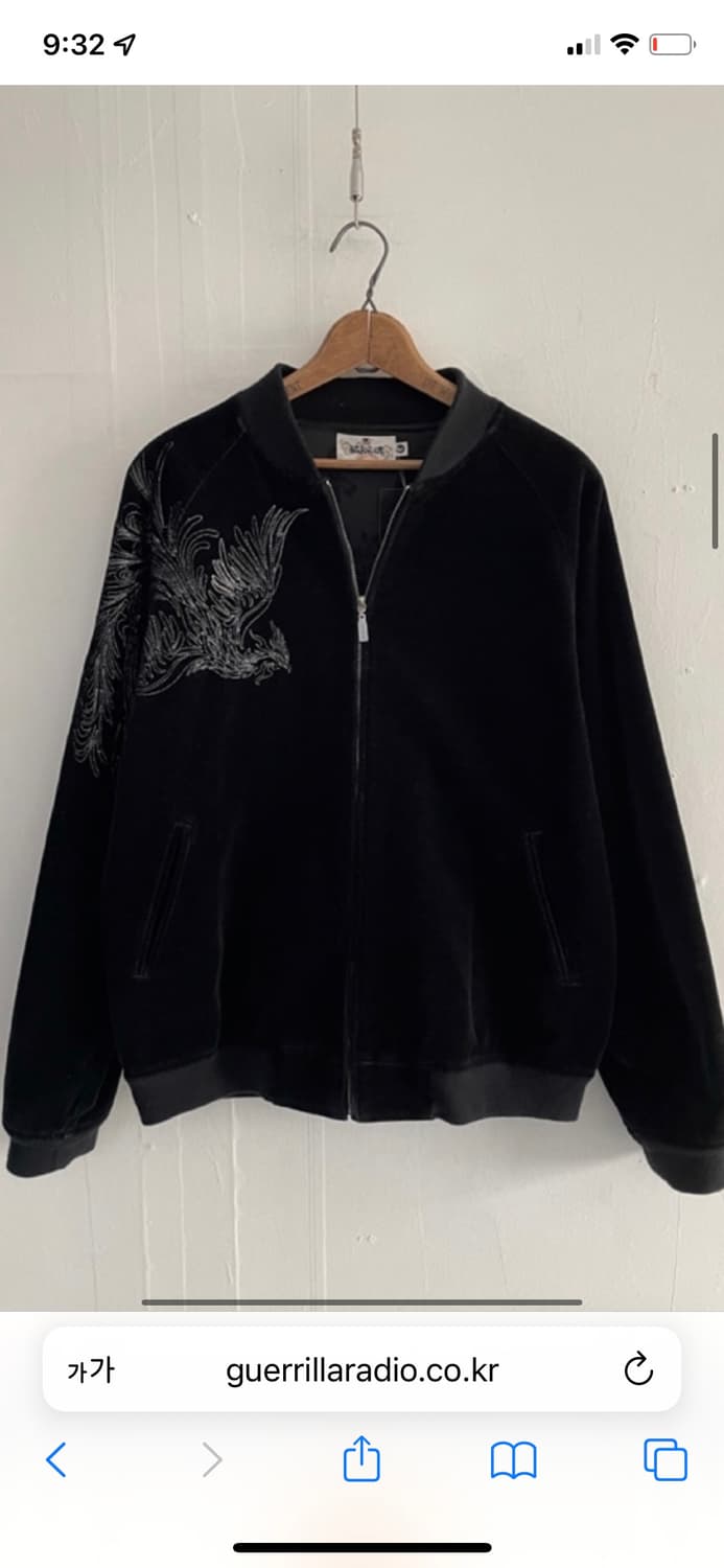  embroidery velour jacket 상품이미지2