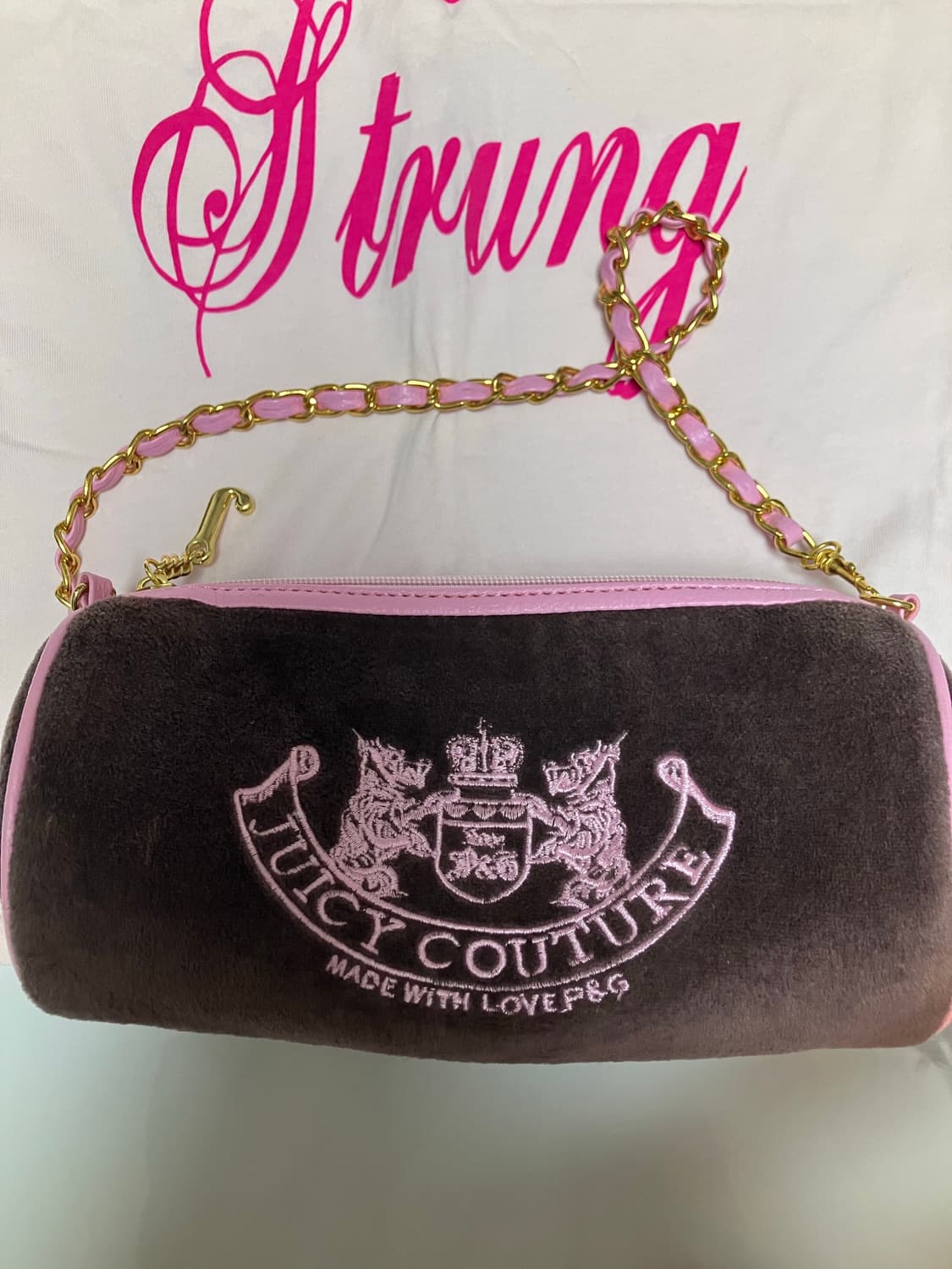 벨루어 원통 가방 베럴백 쥬시맛 + 티 선물 상품이미지2