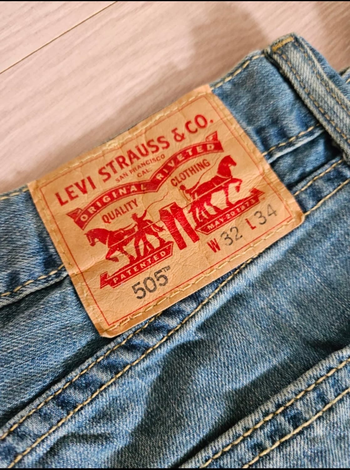 리바이스 505 W32 L34 데님팬츠 상품이미지2