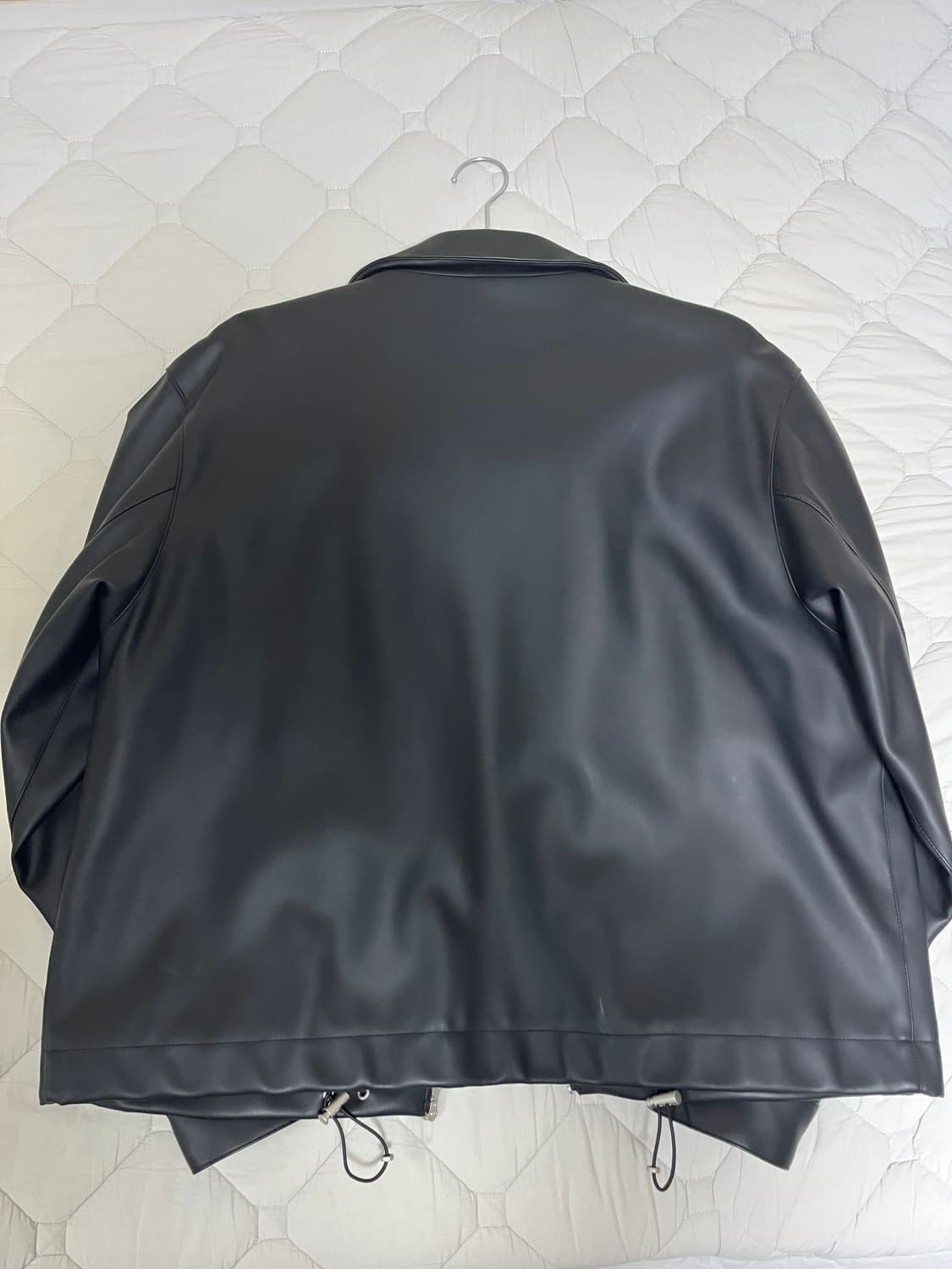 라퍼지스토어 비건 레더 자켓 블랙 상품이미지2