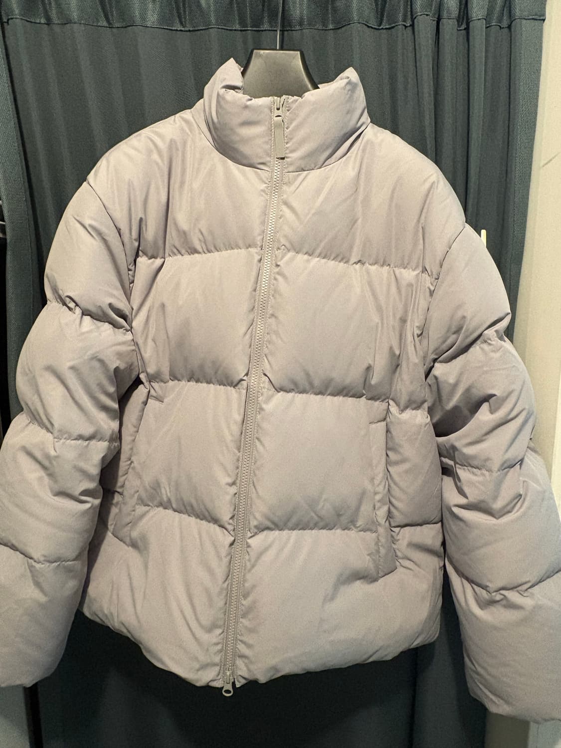 (새상품급) 1회시착 무탠다드 다운 푸퍼 숏패딩 라이트그레이 2xl  상품이미지2