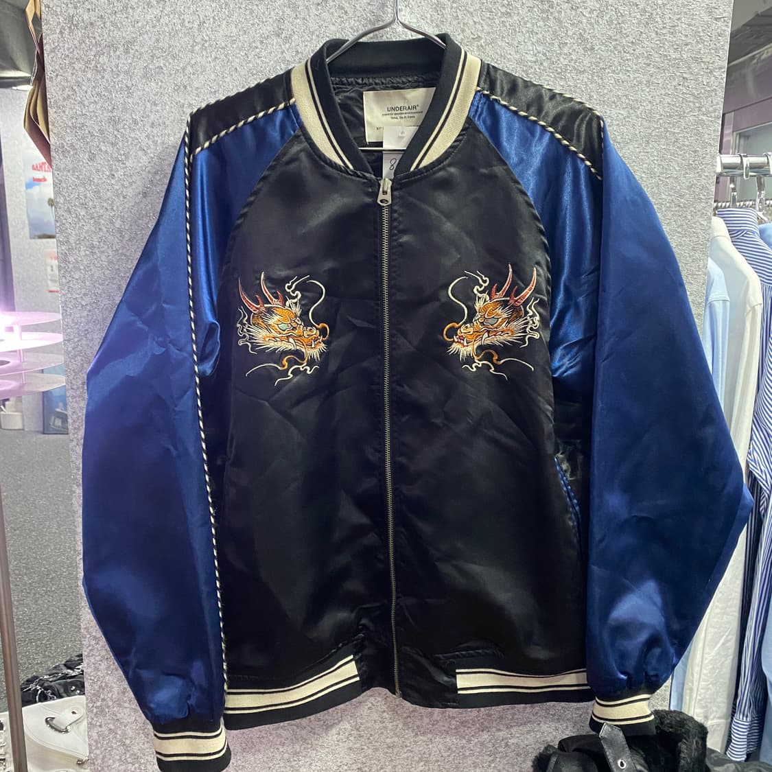 언더에어 풀 자수 배색 스카잔 B3193 상품이미지2