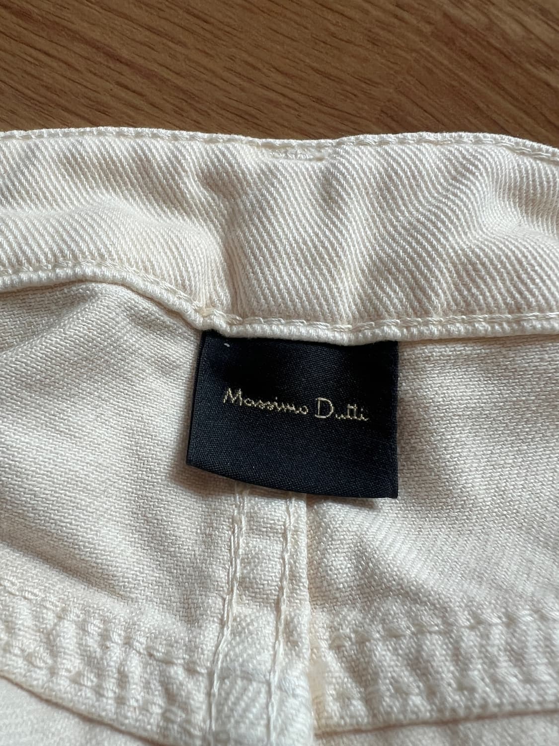 마시모두띠 크림색 와이드 레그 진 상품이미지4