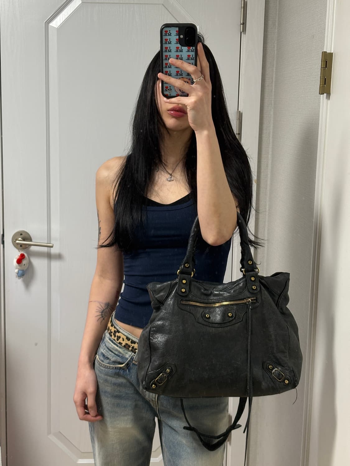 키티키링 증정)발렌시아가 모터백 블랙 상품이미지2