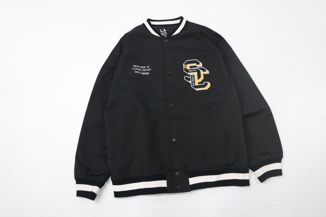 LAKOLE 라콜레 블랙 사우스 캐롤라이나 자수 바시티 자켓 M 상품이미지2