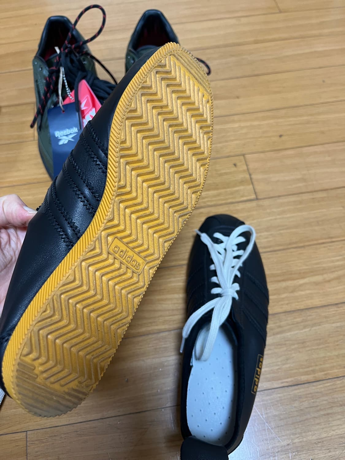 아디다스 재팬 블랙/슈레이스 화이트/밑창 검솔 240 상품이미지5