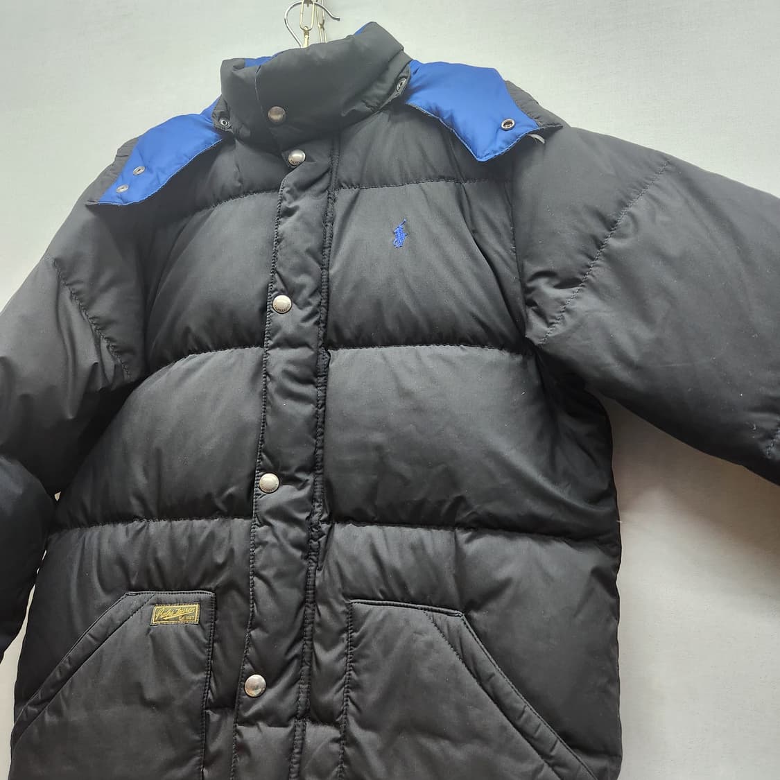 폴로랄프로렌 로고 다운 후드패딩  M 상품이미지3