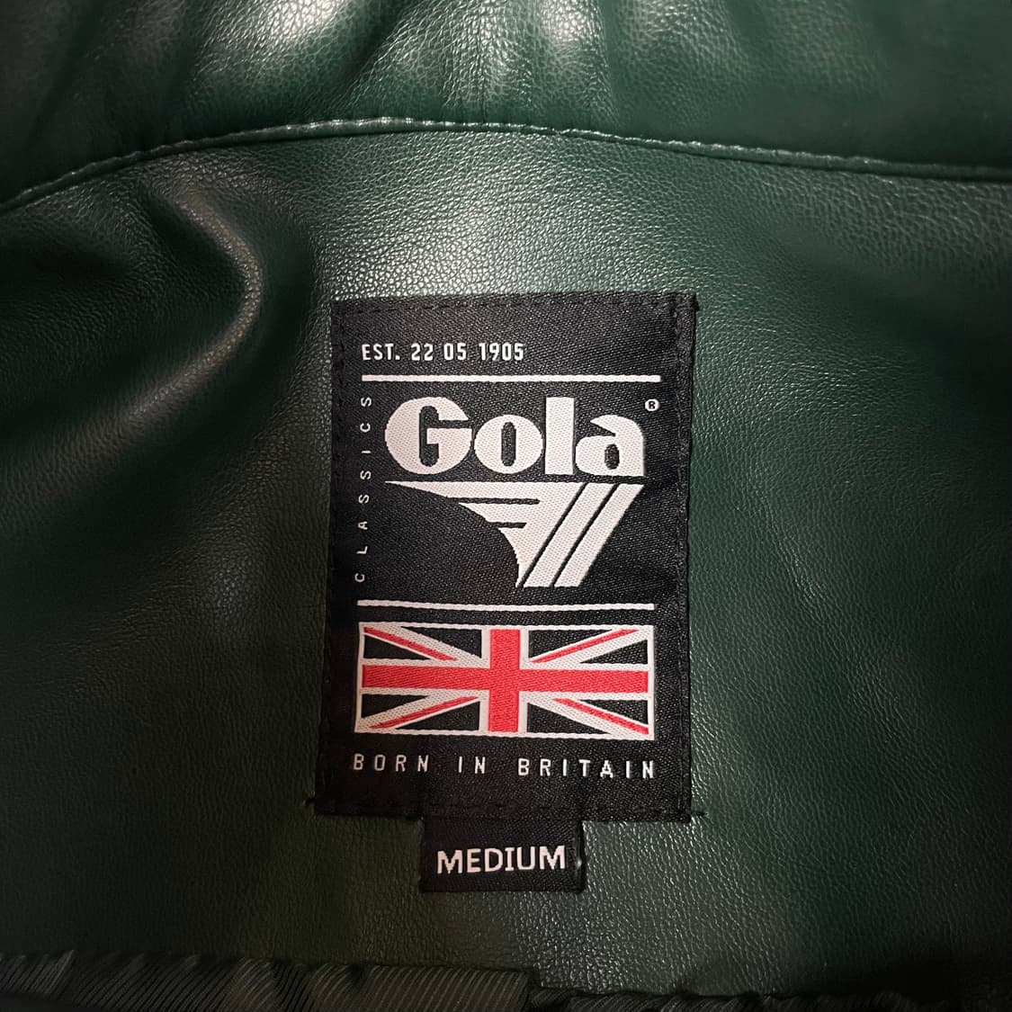 골라 그린 화이트 레더 바이커 자켓 M 상품이미지4